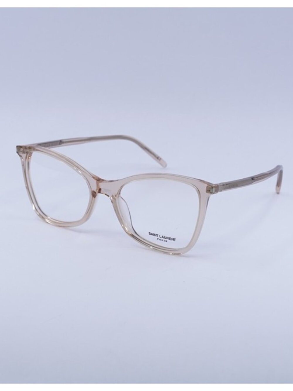 Saint Laurent SL478JERRY 004 Eyeglasses Transparent Peach 53mm Butterfly Frame